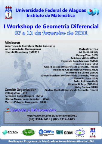 I Workshop de Geometria Diferencial - Cartaz 2011